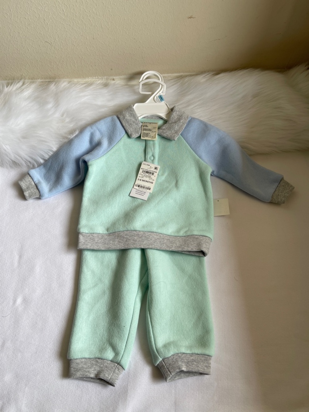 First Impressions Boys Colorblock  2 Piece Set. NWT.